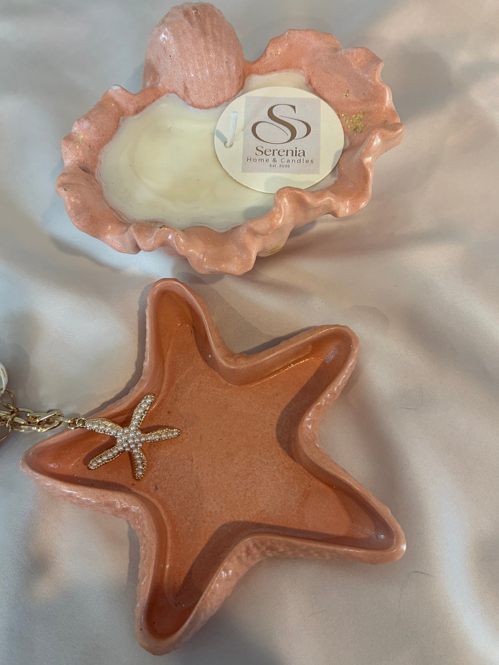 “Sea bundle” • soy wax candle + jewerly holder