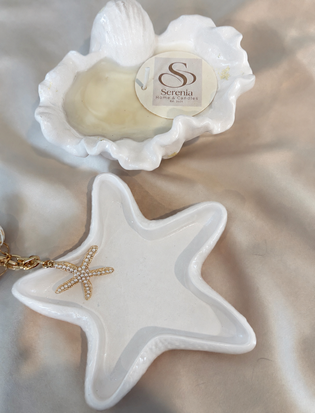 “Sea bundle” • soy wax candle + jewerly holder