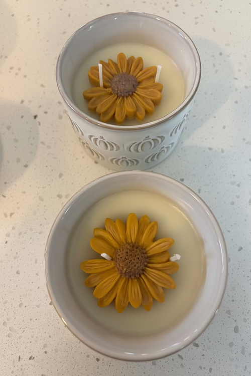 Pumpkin flower candle 10oz