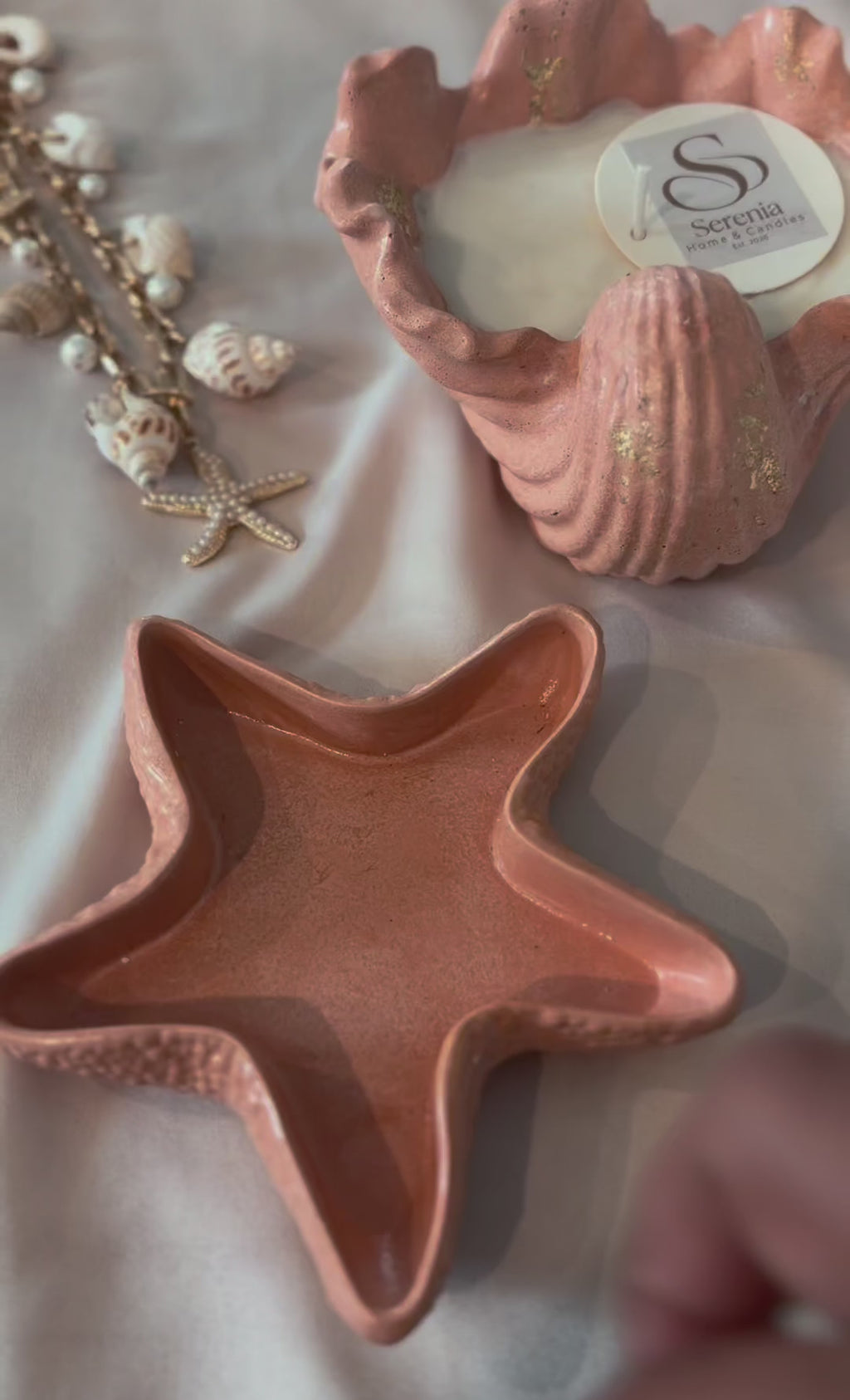 “Sea bundle” • soy wax candle + jewerly holder